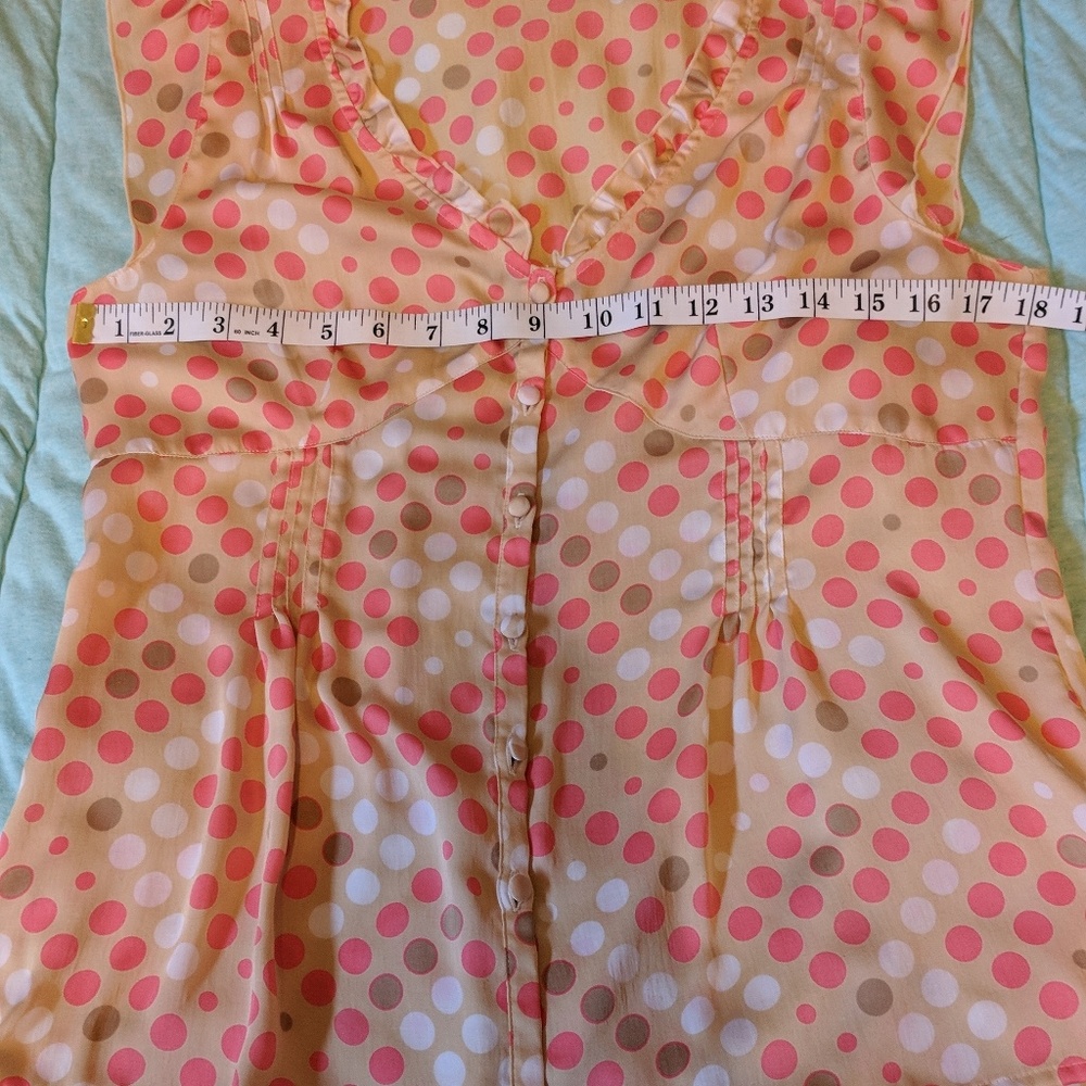 Apostrophe Polka Dot Sleeveless Shirt - Picture 7 of 8